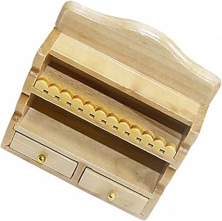 Totority Armário Estantes De Madeira Casa De Bonecas Em Miniatura Enfeite De Casa De Bonecas De Madeira Modelo De Móveis De Casa De Bonecas Estante De Madeira Móveis De Cozinha Em