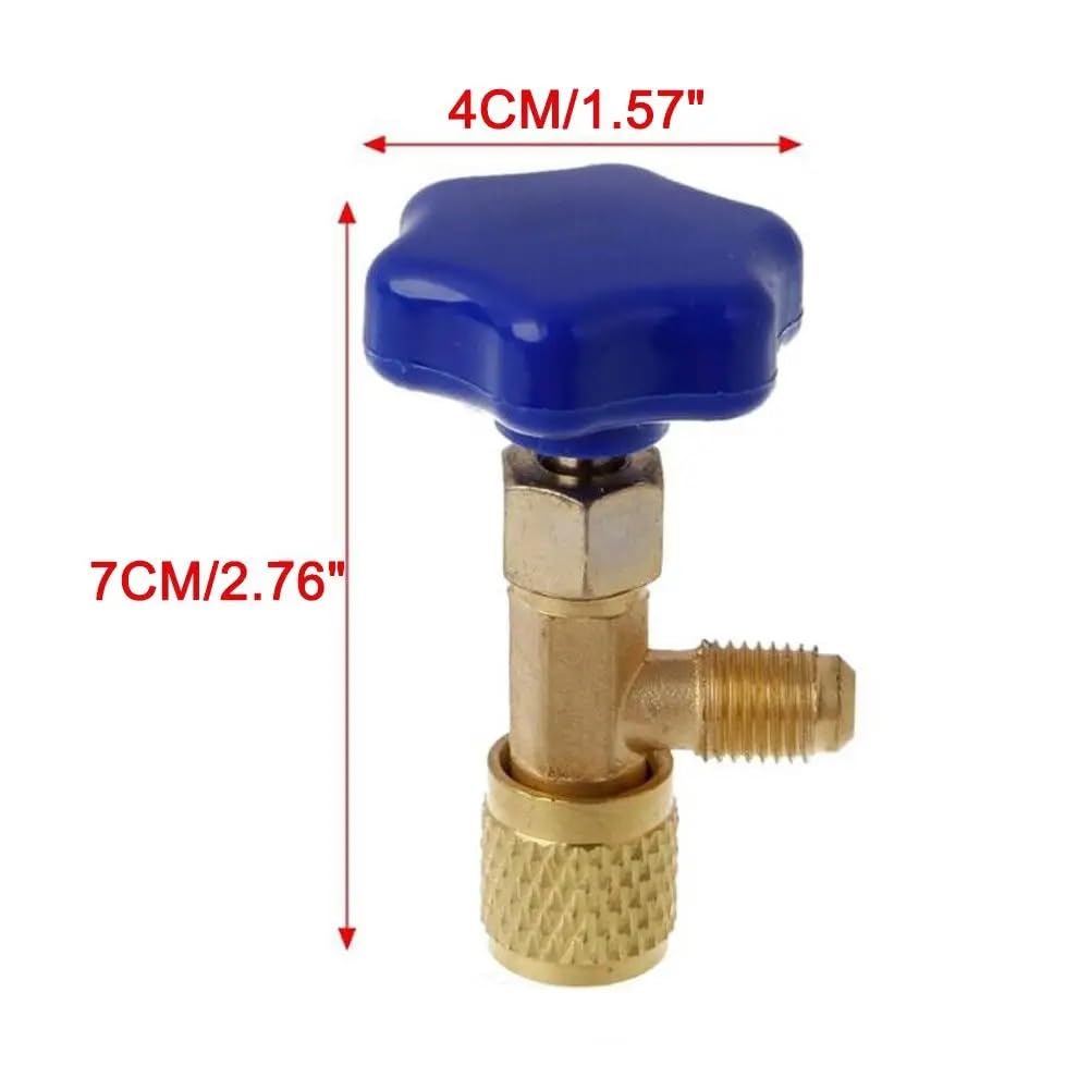 Convient Pour R22 R134a R410A Ouvre-vanne De Distribution De Gaz Réfrigérant Bouteille Réfrigérant Peut Taper 1/4 Adaptateur De Filetage SAE 1 Pièce. Vanne de Commande de Chauffage Voiture(A)