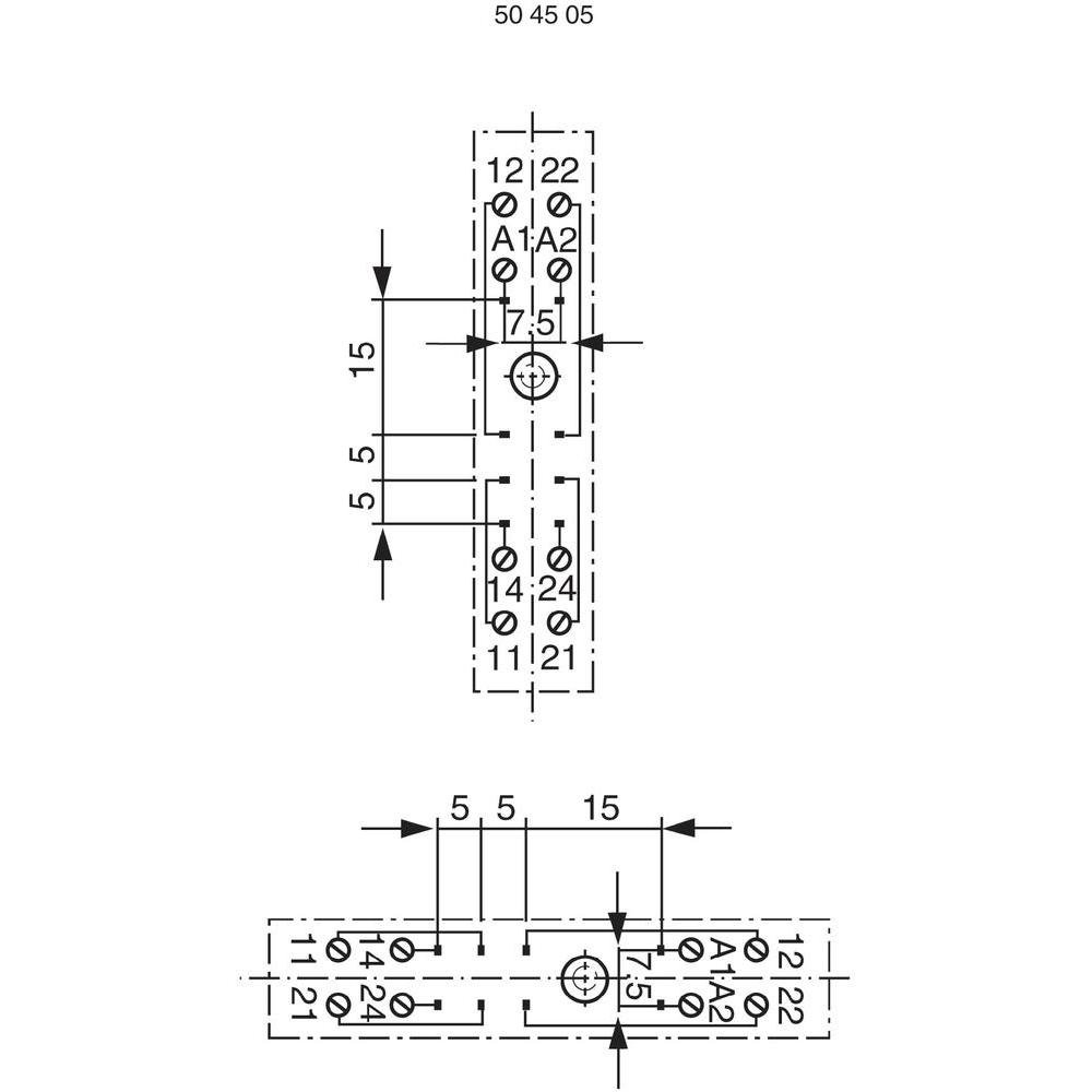 Attacco Relè Finder 95.65 Per 40.51, 40.52, 40.61 - 67.2x15.5x36.5mm, 1 Pezzo - Foto 3