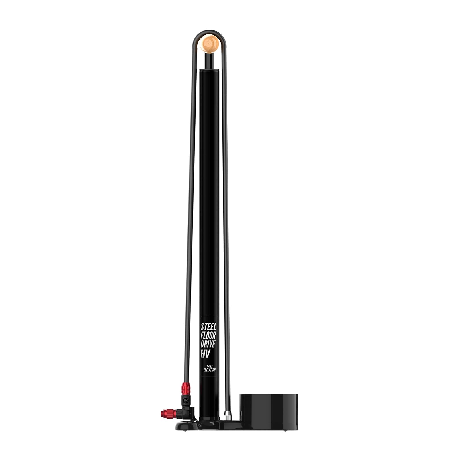 LEZYNE Steel HV Floor Drive 3.5 High Volume Bicycle Floor Pump with Accurate 3.5