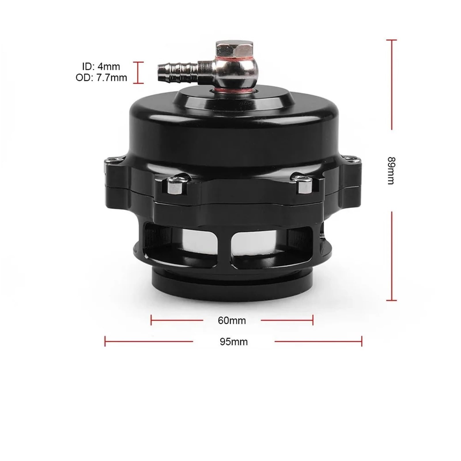 Blow Off Valve Do kolektora turbosprężarki Wastegate Zewnętrzny zawór upustowy z kołnierzem w kształcie litery V i zaworem odcinającym BOV Combo Turbo0 Turbo Splitter Zawór(Black)