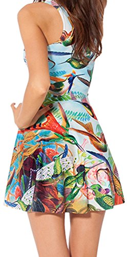 Image of Sister Amy Printed Elastic Sleeveless Shaping Breathable Camisole Skater Dress
