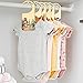 Whaline 8Pcs Woodland Design Hanging Wooden Baby Closet Size Dividers and Organizer - Newborn to 24 Months - Thicken Wardrobe Organizer for Home Nursery Clothes Decor