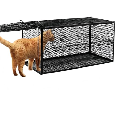 REATEWEALTH 猫・イタチ用捕獲機 ハクビシンキャッチ用 安全箱罠 アニマルトラップ(猫罠・イタチ捕獲器) アニマルキャッチャー A1 (45*25*18)