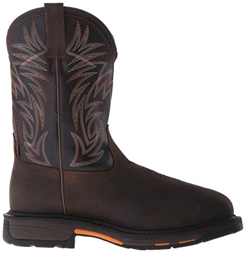 Ariat Mens Workhog Wide Square Toe Waterproof Metguard Composite Toe Work Boot Bruin Brown/Crazy Black 10.5 #TOP5