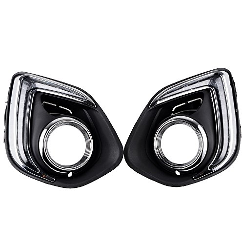 2X Driving Day Daytime Running Light Fog Lamp Cover Kit LED DRL Compatible with Mitsubishi ASX Outlander Sport 2013-2015