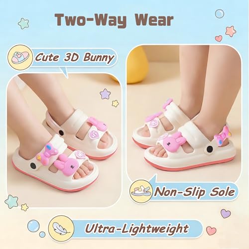 Image of Kids Cloud Slides Boys Girls Slides Non-slip Summer Beach Pool Shoes EVA Girls Everday Slip on Slide Sandals Garden Slippers Bathroom Shower Shoes