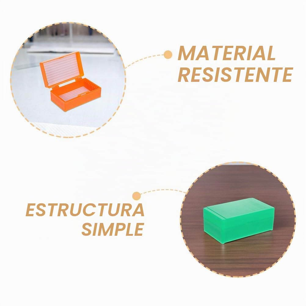 Luxshiny Caja De 6 Piezas Transparente Para Laboratorio Y Escuela Organizador Compacto Para Almacenamiento Y Protección De Diapositivas De Plástico