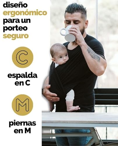 Amarsupiel | Camiseta de Porteo Crisálida Hombre | Portabebés Premium| Portabebé Ergonómico | Fabricada en UE | Certificado Oekotex | Camiseta Porteadora | Porteo Recién Nacido | Mochila portabebe