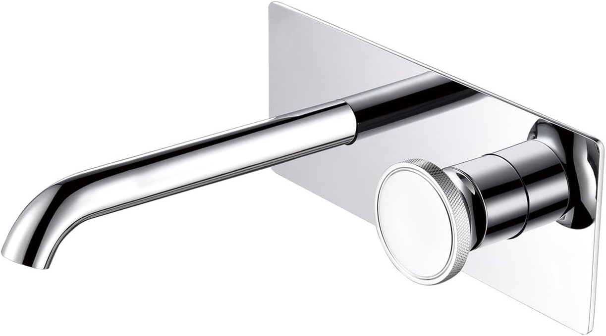 High-end Luxury Black Brass Bathroom Faucet with Concealed Design, 2-Hole Double-Handle Cold and Hot Dual-Control Basin Tap(Chrome-02)