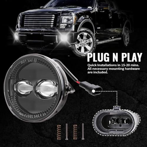 image for Z-OFFROAD DOT Approved LED Fog Lights Assembly Compatible with Ford F1
