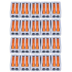 20st PCT-212 bedradingsklem, compacte bedradingsconnector 2-poorts push-in verlichting Elektrische kabel Snelle verbinding