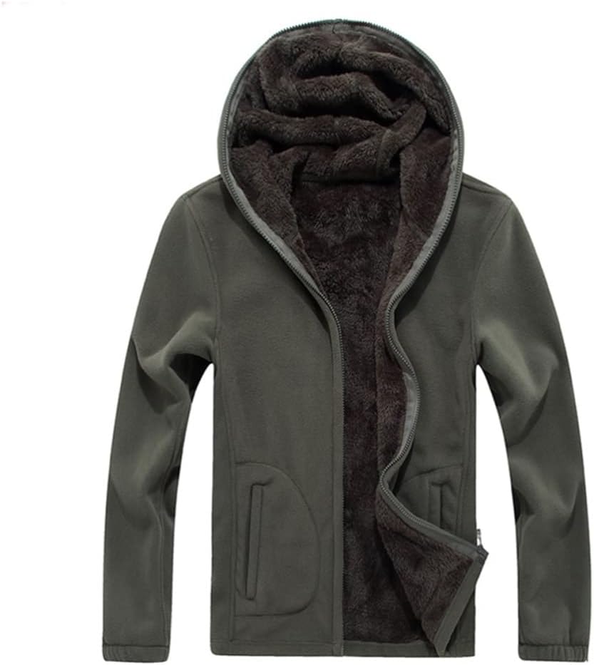 Outdoor fleece men's autumn and winter thickened ass jacket liner hooded size jacket