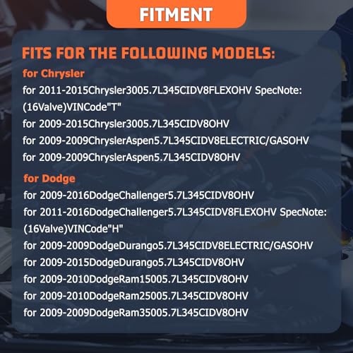 Image of Head Gasket Set Fit for 2009-2015 Chrysler Ram 5.7L HEMI V8 OHV MLS VIN T 2 Replace# HS26423PT Multiple Layers Steel (MLS) Head Gasket Aftermarket Parts