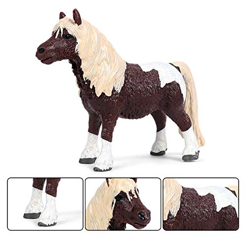 Rich Boxer Pony Figurine Realistic Plastic Pony Horse Figurine for Collection Science Educational Prop