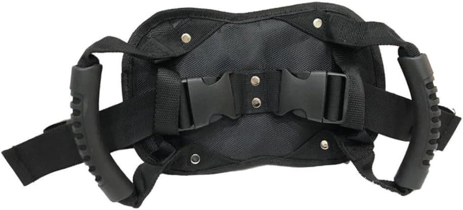 Motorcycle Rear Seat Grab Handle Safety Belt for Riders Adjustable Belly Armrest Sturdy Grip for ATVs and Snowmobiles