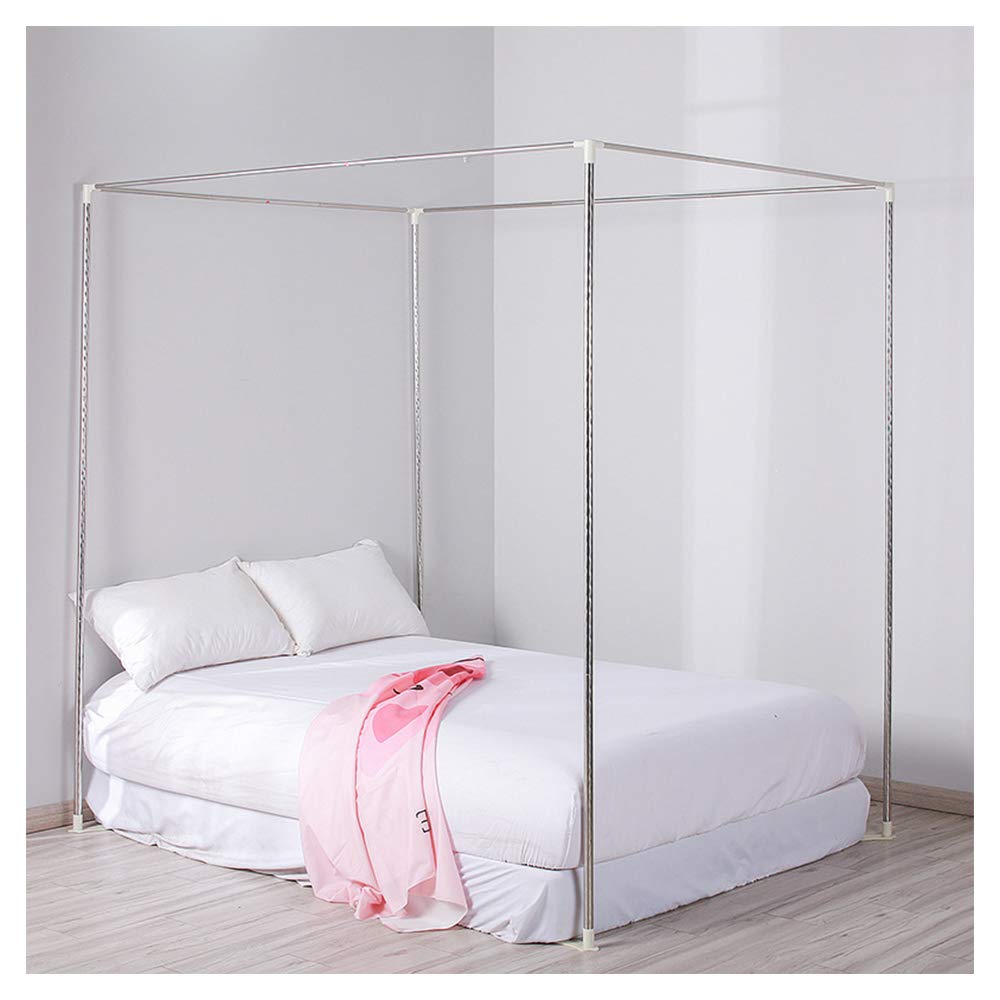 Supporto per zanzariera, Telaio per baldacchino in Acciaio Inox, Telaio per zanzariera, palo per Tenda da Letto a 4 ango