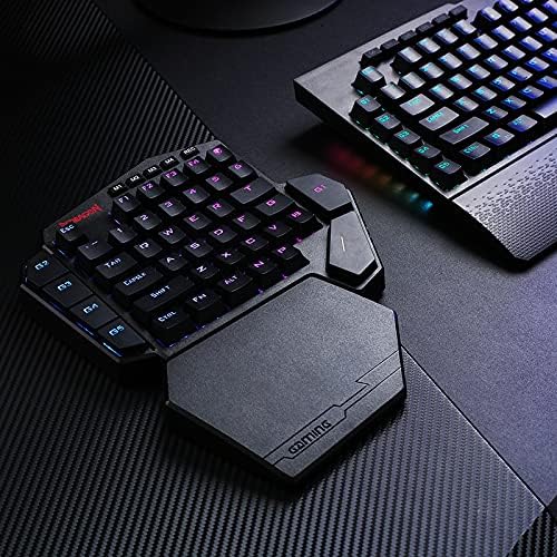 Redragon K585 DITI Wireless One-Handed Mechanical Keyboard, 42 Keys 2.4Ghz RGB 40% Gaming Keypad with 7 Onboard Macro Keys, Detachable Wrist Support, 3000 mAh Battery (Brown Switch)