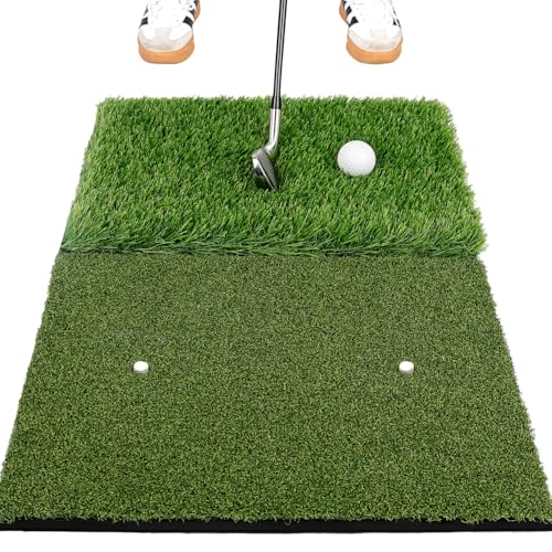 BIRDIEBLAST Premium Golf Hitting Mat, 10mm Foam Padding with Rubber Backing Golf Mat, Golf Practice...