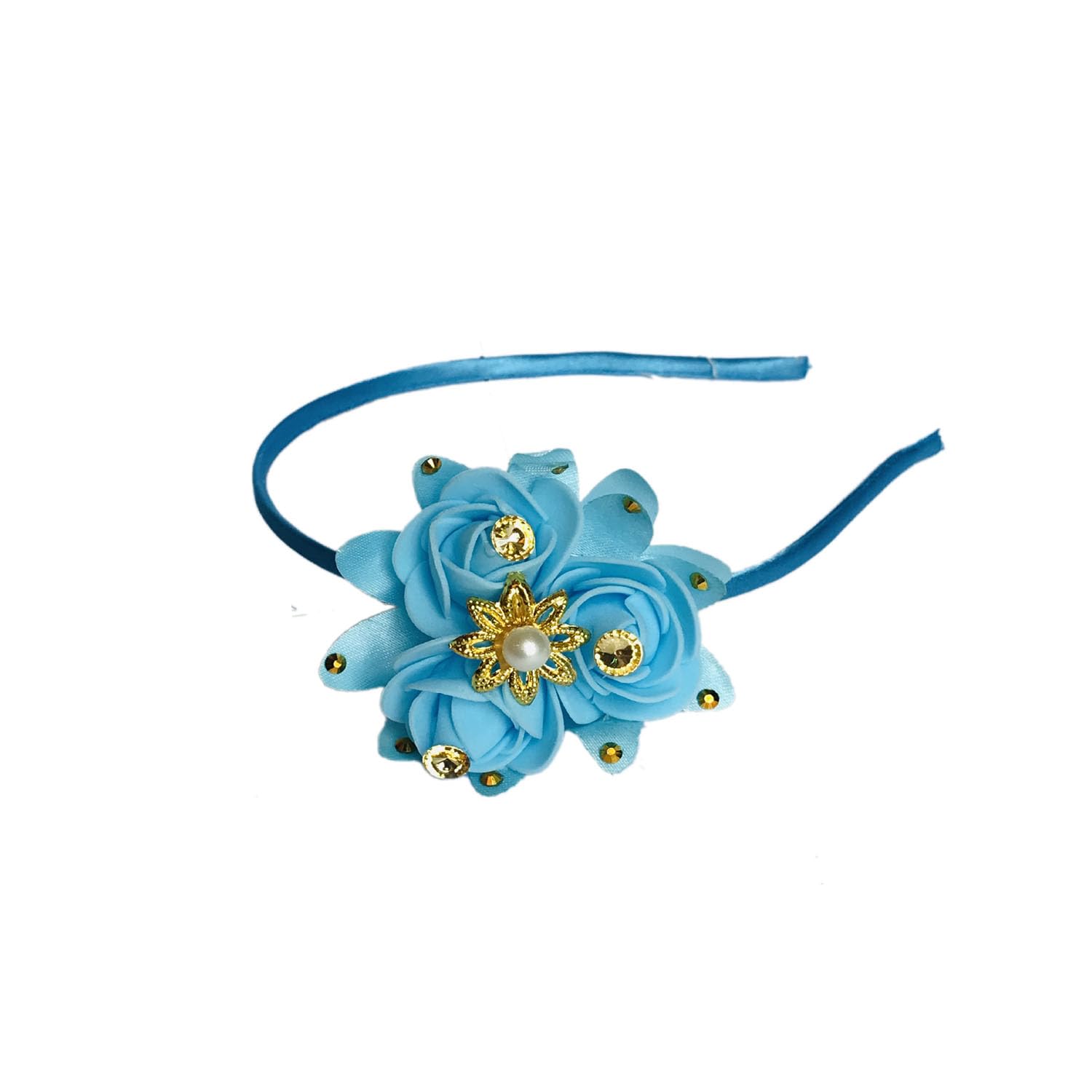 Arooman™ Flower Headband, Hairband,Handmade Hair Band For Girls & Women, Pack_01, Color-Blue (B0CWLQN6DP) Amazon Price History, Amazon Price Tracker