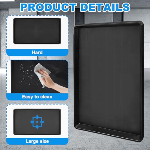 Hlimior 3 x extra große Auto-Ölauffangwanne, 90 x 60 x 4 cm, Ölauffangschale für unter dem Auto, Kunststoff-Ölauffangwanne, Ersatzschale, um Garagenboden, Ausstellungsraum, Auffahrt sicher und sauber