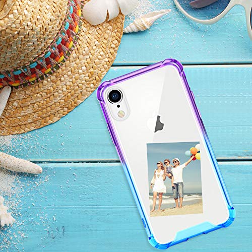 Salawat Compatible Iphone Xr Case, Clear Iphone Xr Case Cute Anti Scratch Slim Phone Case Cover Reinforced Corners Tpu Bumper Shockproof Protective Case For Iphone Xr 6.1Inch 2018 (Blue Purple) #TOP1