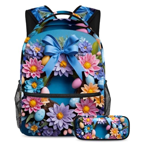 Sac à livres de voyage bleu et multicolore pour les sorties des adolescents
