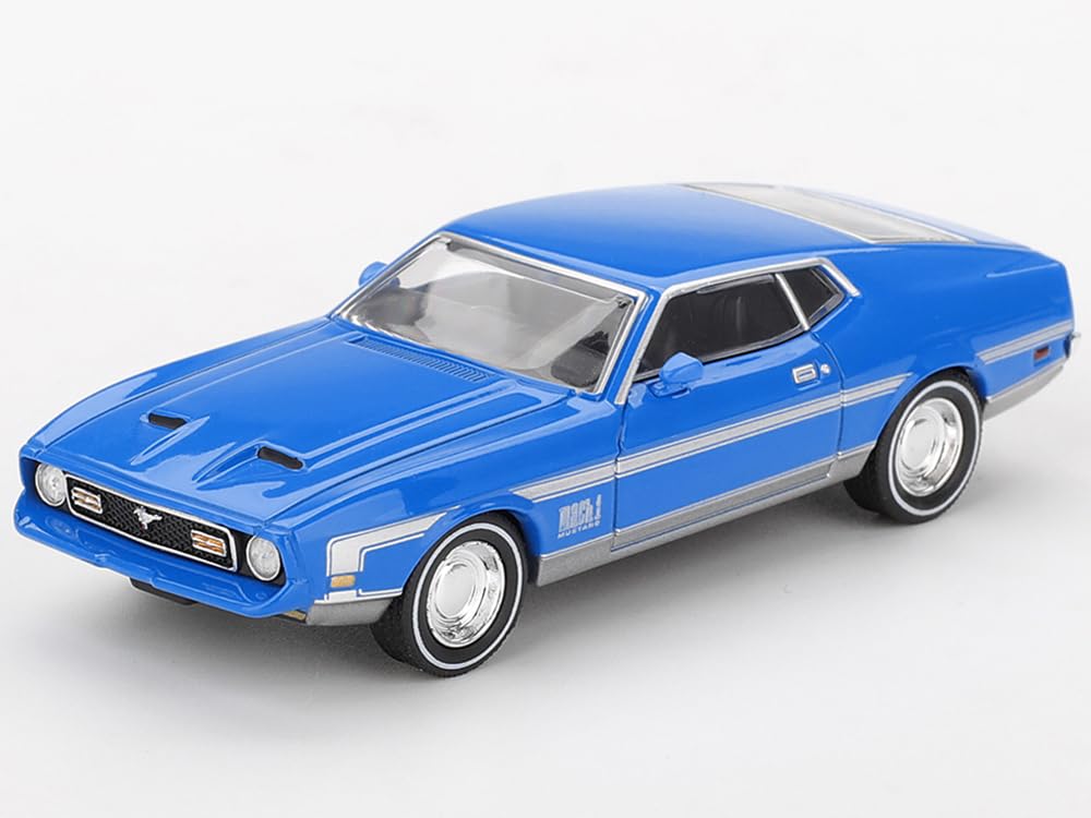 MINI GT 1:64 Mach 1 – Grabber Blue 1/64 Diecast Model Car MGT01138