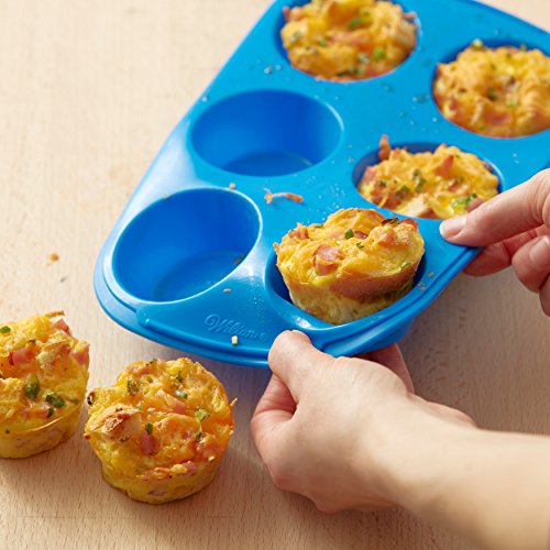 Wilton Forma de muffins e cupcake de silicone Easy-Flex, 6 xícaras