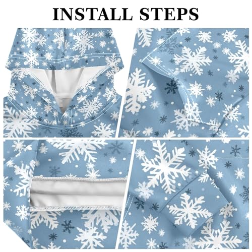 Kids Hoodies Sweaters Christmas Xmas Snowflake Hooded Sweatshirts with Big Pockets for Boys Girls B04003933