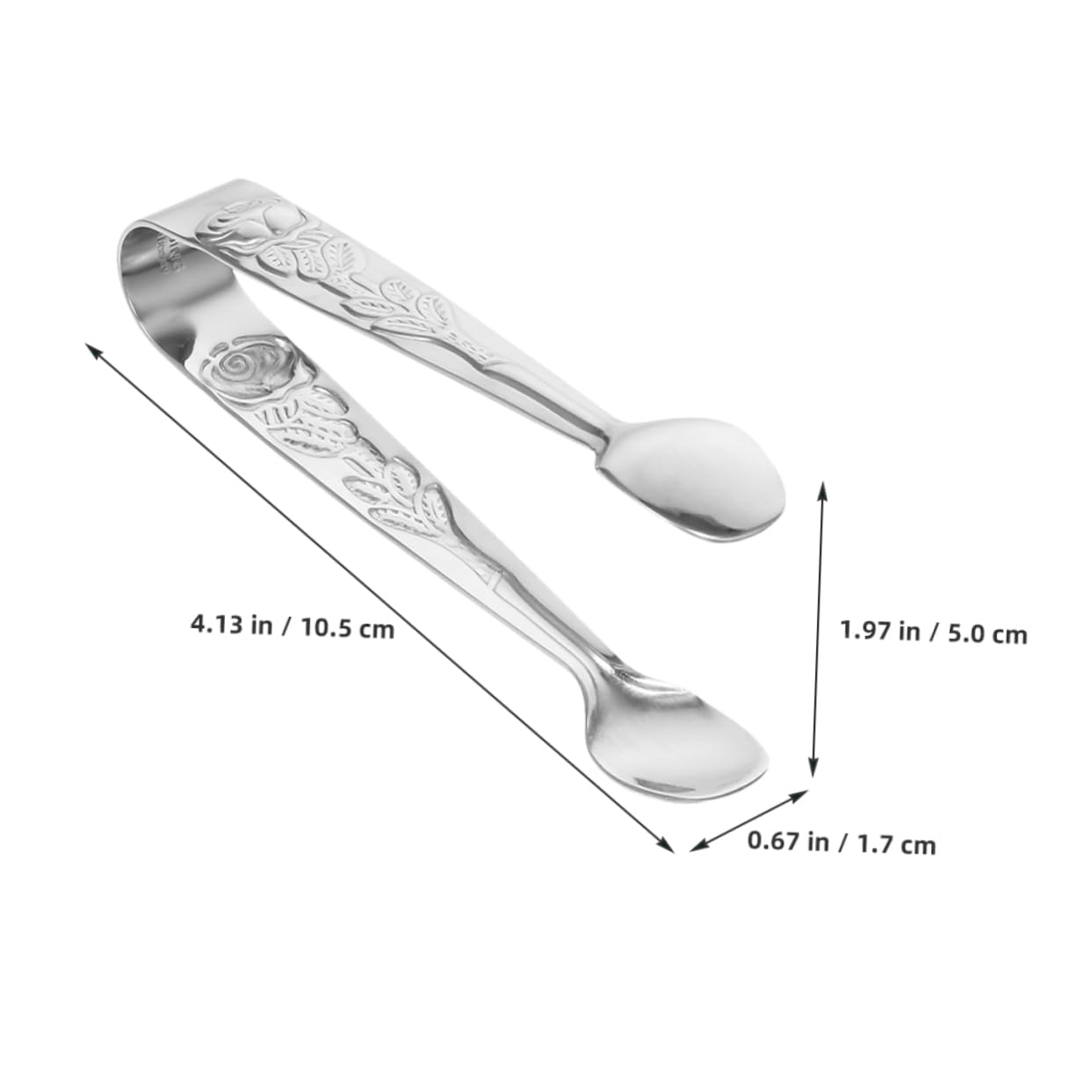 SOLUSTRE Versatile Small Ice Tongs Metal Tongs for Sugar Cubes Mini Serving for Appetizers