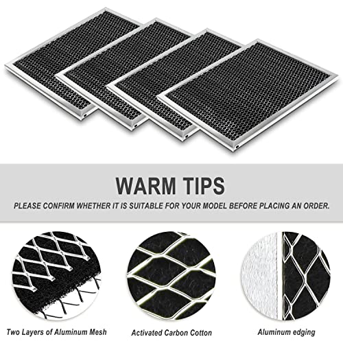 Cenipar 97007696 Charcoal Odour Filter For Range Vent Hood (8 3/4" X 10 1/2" X 3/8")-4 Pack #TOP4