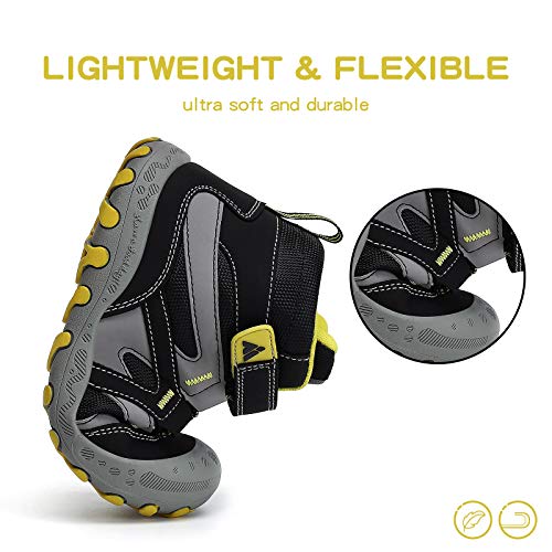 Image of Mishansha Kids Water Resistant Hiking Boots, Boys Girls Anti Collision Anti-Skid Athletic Outdoor Ankle Adventure Trekking Shoes