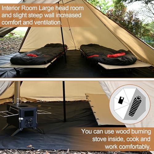 Carpa tipi ligera con estufa 1-2 personas 4 estaciones miniatura 2