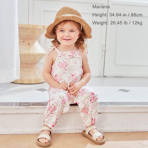 pureborn Baby Toddler Girls Straw Sun Hat Summer Beach Hat2