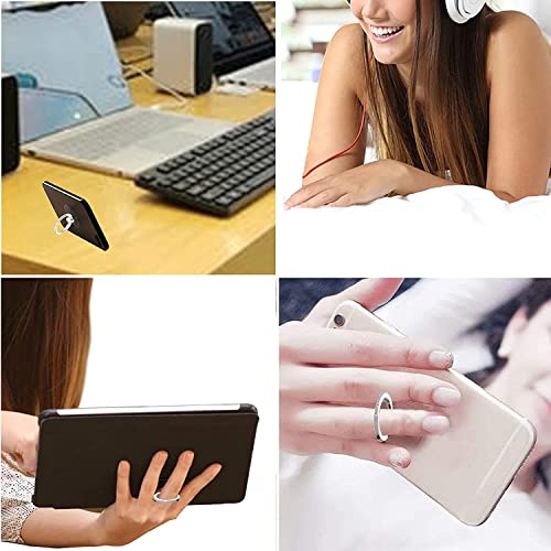 Image of KolorFish Transparent Phone Ring Stand Holder Mobile Phone Ring Holder Finger Grip 360 Degree Rotation (Bling Silver Transparent Round)