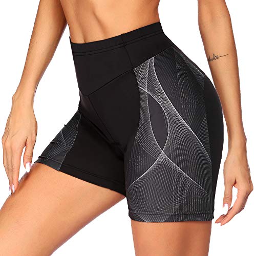 COOrun Womens Bike Shorts with 3D Gel Padded,Cycling Women's Shorts Bicycle Shorts Pants (Black M)