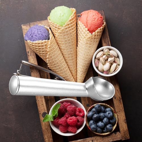Aluminum Ice Cream Scoop,Icecream Scooper for Hard Ice Cream, Gelato, Ergonomic Handle, Durable Kitchen Tool for Easy Scooping - Image 5