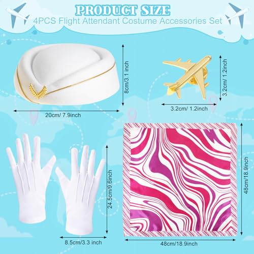 XEPST 4PCS Flight Attendant Costume for Women - Image 2