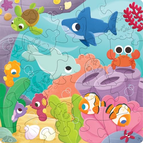 Puzzle 22 pièces en bois : Monde sous marin Ravensburger France - vue 3