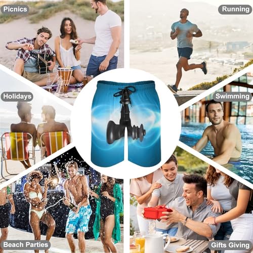 UMENG Shorts de bain homme échecs noirs maillot séchage rapide S - 7