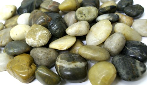 Mixed Color River Rocks, 5.5 lb. Bag, 3/4