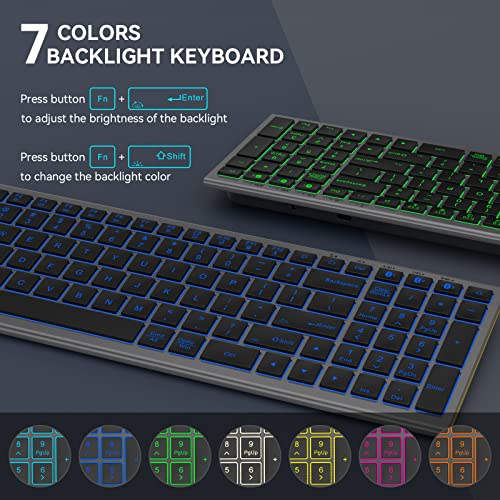 Vivefox Bluetooth Wireless Backlit Keyboard For 3 Device thumb #2