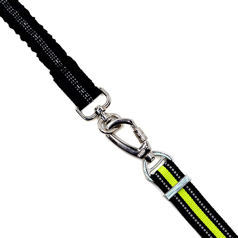 Correas Cortas for Perros, Correa Corta Resistente, Cuerda de tracción, Extensible Alta Elasticidad, Luminosa for Gatos, Reflectante, Gris(Black)