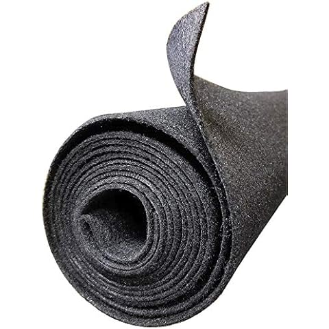 Polymat 10X3.75CHR 10 FEET x 3.75 FEET Charcoal Grey Fabric Non Woven Felt Roll for SubWoofer Speaker Box Enclosure Carpet and Trunk, Crafts, Toolbox, GunSafe Multipurpose Felt Carpet Liner 120"x45" Cover