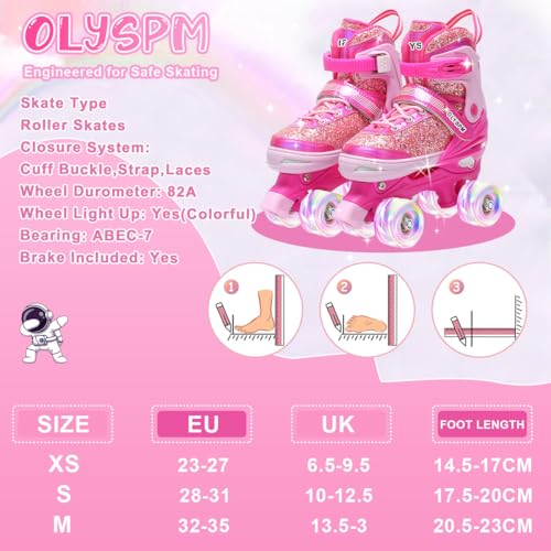 Roller enfant fille réglable résout le problème de croissance des pieds