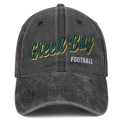 Sports Fan Baseball Cap Gifts for Men Women Apparel Embroidered Football Cotton Hat Merch Gear Suff Green Yellow