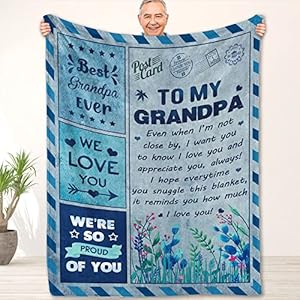 Fastpeace Grandpa Blanket – Grandpa Gifts, Gift for Grandpa,, Birthday Gifts for Great Grandpa from Grandchildren…