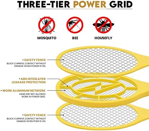 KK'S GLAMS Electric Fly Swatter Bug Zapper Battery Operated Flies killer Indoor & Outdoor Pest Control Mosquito and Insect Catcher Racket