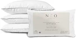 Travesseiro Toque de Pluma Neo Prime Ecopluma Percal Algodão 233 fios para fronhas 50x90cm Conforto Hotel Antialérgico Lavável Camesa